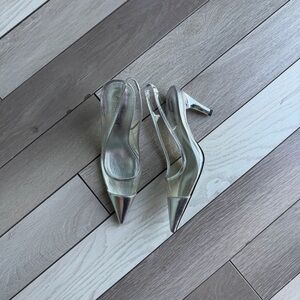 Jeffrey Campbell Silver Metallic Heels